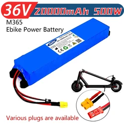 2024 36V 20Ah 18650 Lithium Battery Pack 10S3P 20000mah 500W Same Port 42V M365 Power Battery with BMS