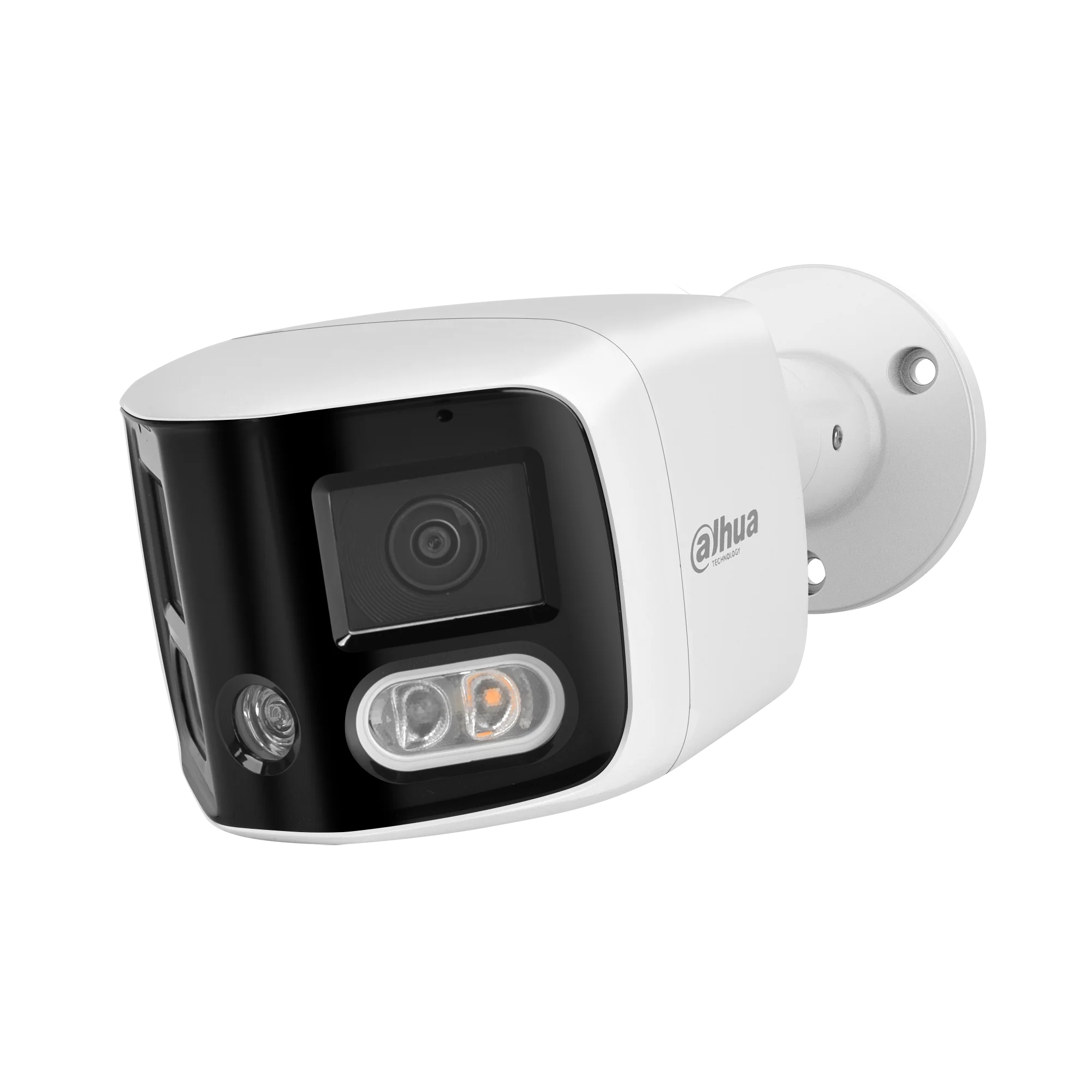 Dahua IP Camera 8MP IPC-PFW3849S-A180-AS-PV 2x4MP WizSense Bullet TiOC Duo Splicing Fixed-focal 2-Way Audio Red and Blue Lights