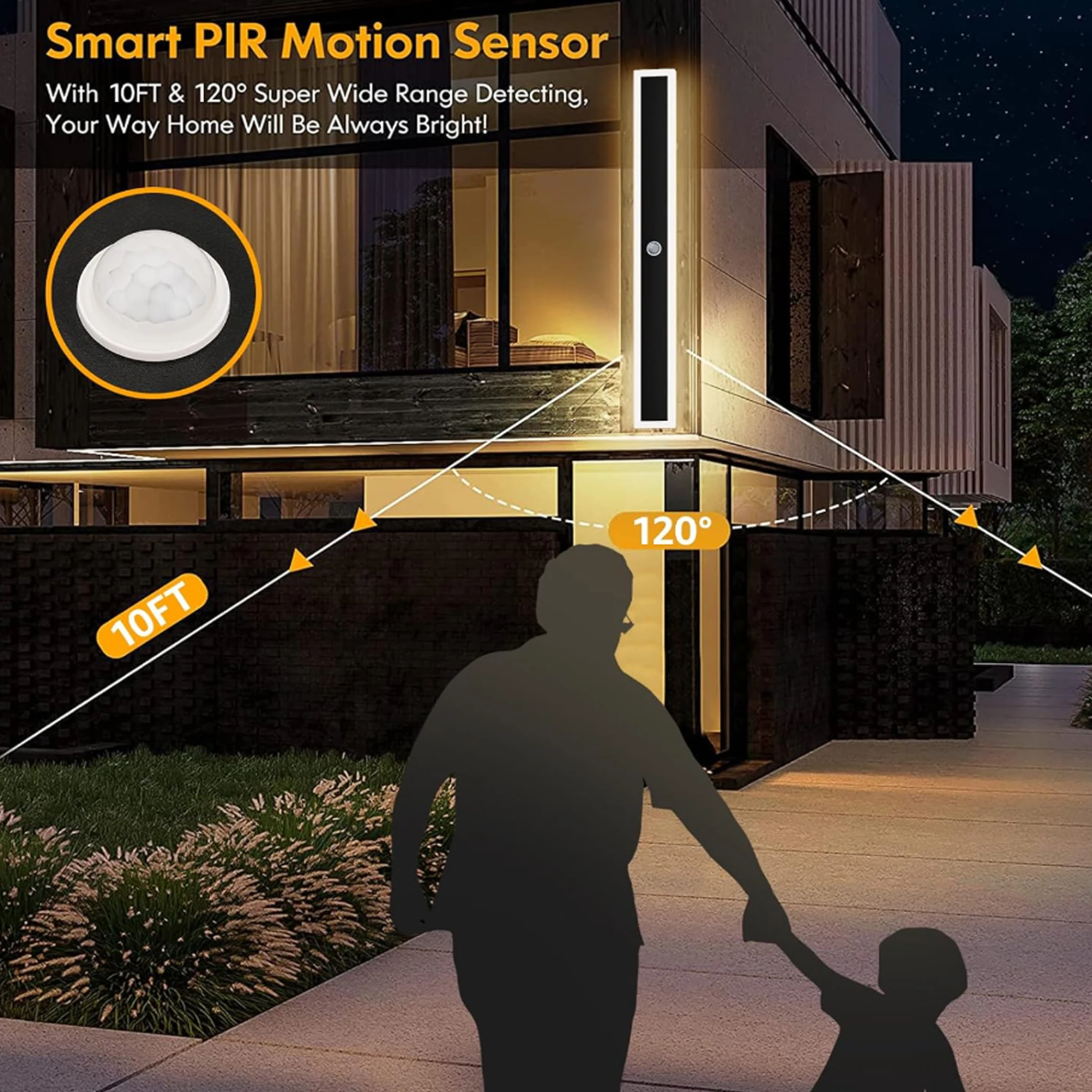 LED Long Outdoor Wall Lamp IP65 Waterproof Wall Light Aluminum Light Garden Villa Porch Sconce Light 110V 220V Sconce Luminaire