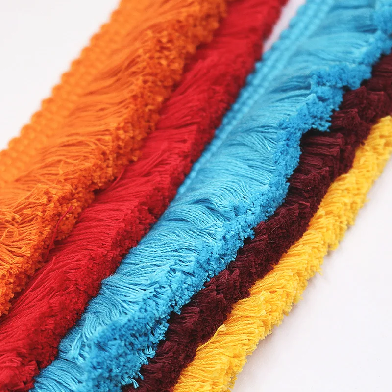 Cotton Thread Tassel for Clothing, Thickened Row Fringe, Lace Accessories, Home Textile, Solid Tassel, 3.8cm * 10m