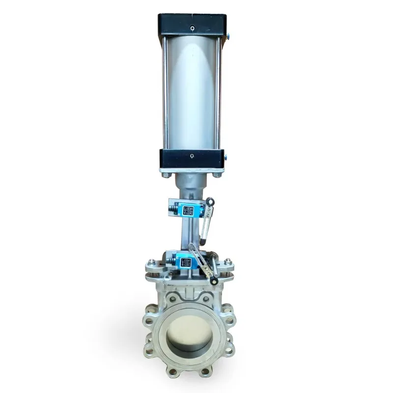 Electric Knife Gate Valve with Double-Acting Pneumatic Actuator Positioner SS304 for High Temperature Media General Application