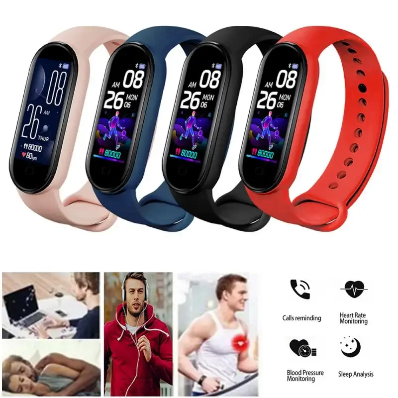 B30 Smart Sport Bracelet Fitness Tracker Pedometer Heart Rate Blood Pressure Monitor Bluetooth Smartband for Men Women Pedometer