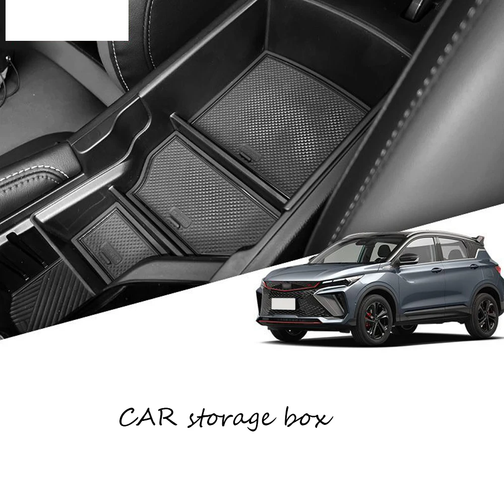 For Geely New Coolray 2024-2022 Restyling Car Styling Armrest Storage Box Interior Central Control Storage Box Auto Accessories