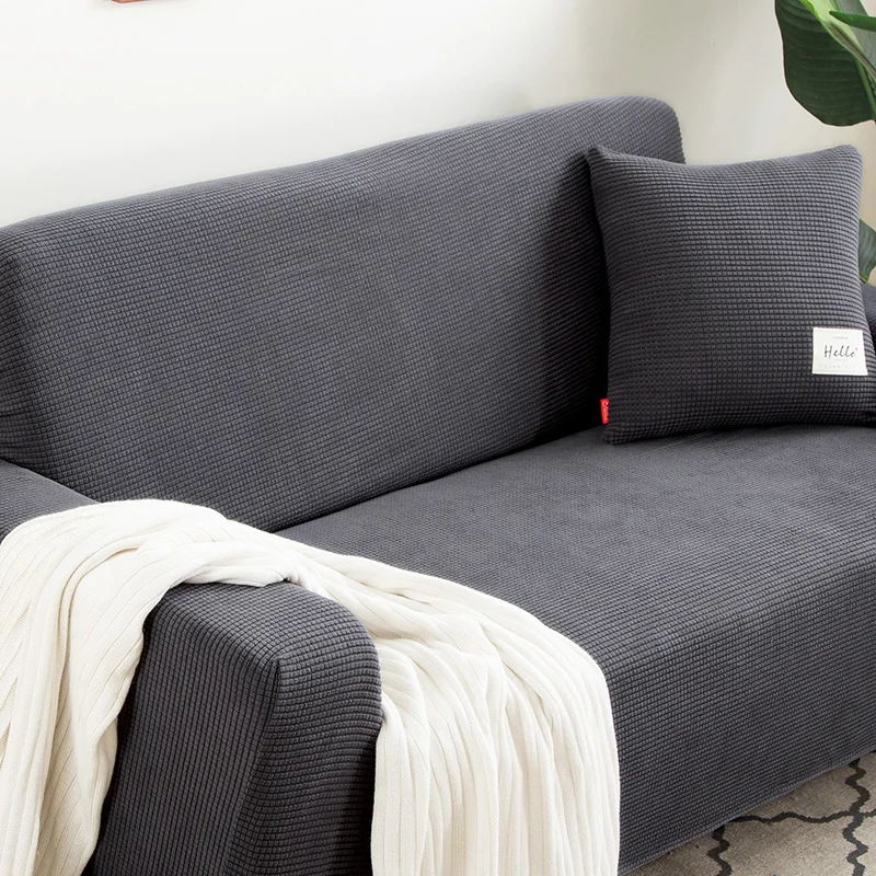 أغطية أريكة مرنة لغرفة المعيشة ، كرسي بذراعين هندسي ، أغطية قماش شبكية من الذرة المحبوكة ، واقي الكرسي ، ديكور المنزل