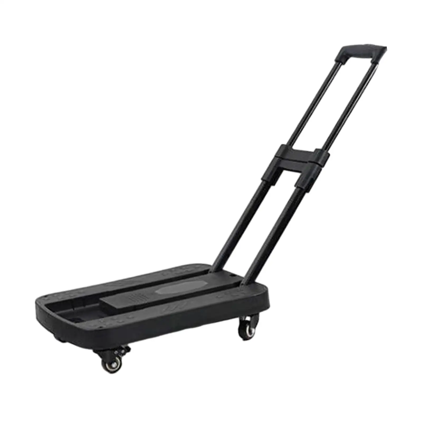 Luggage Trolley Cart Max 75kg Heavy Duty Utility Dolly Cart Folding Hand Truck for Shopping Travel Outdoor Office Carrying