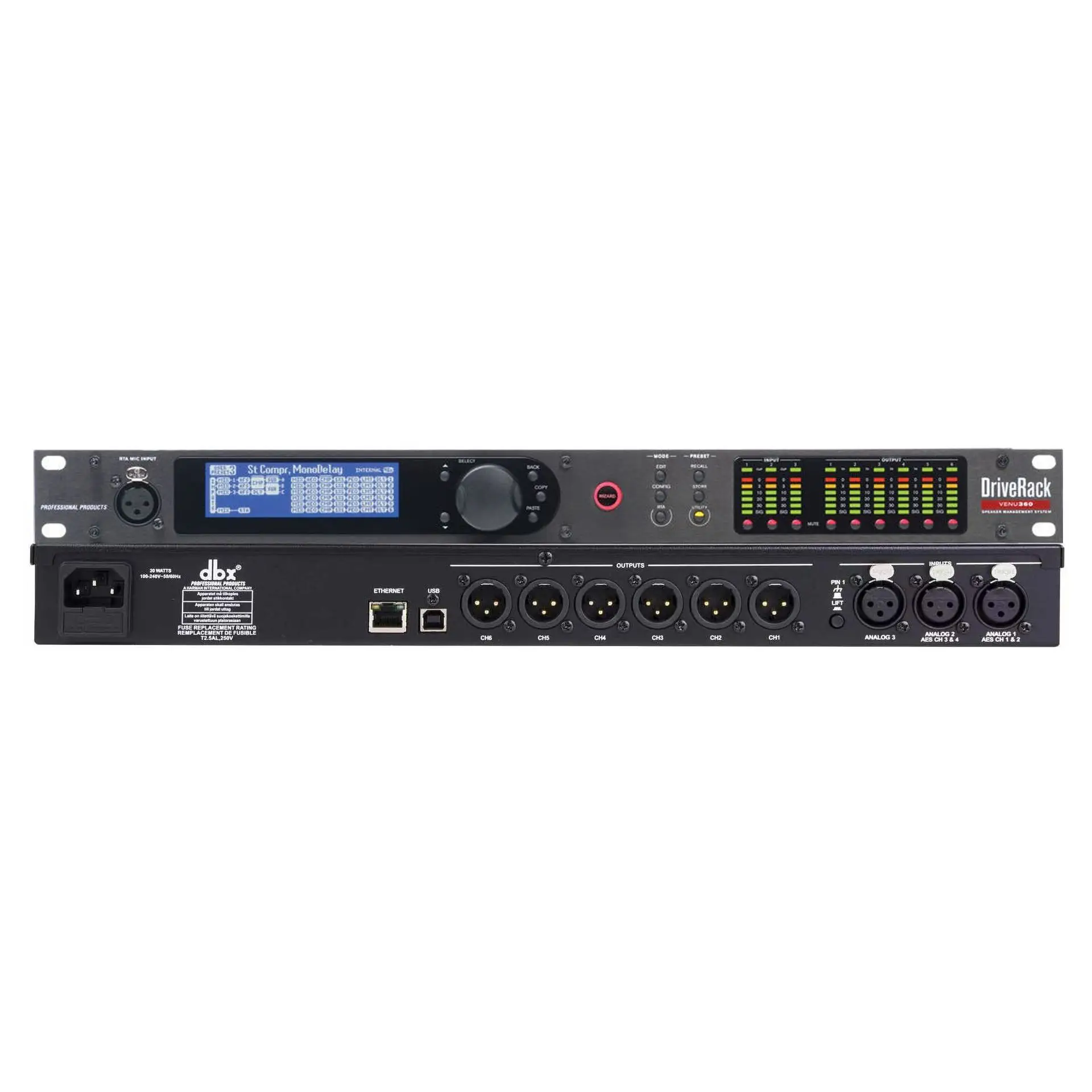 

DriveRack 360 VENU digital professional stereo stage equalizer audio processor for professional stage sound equipment