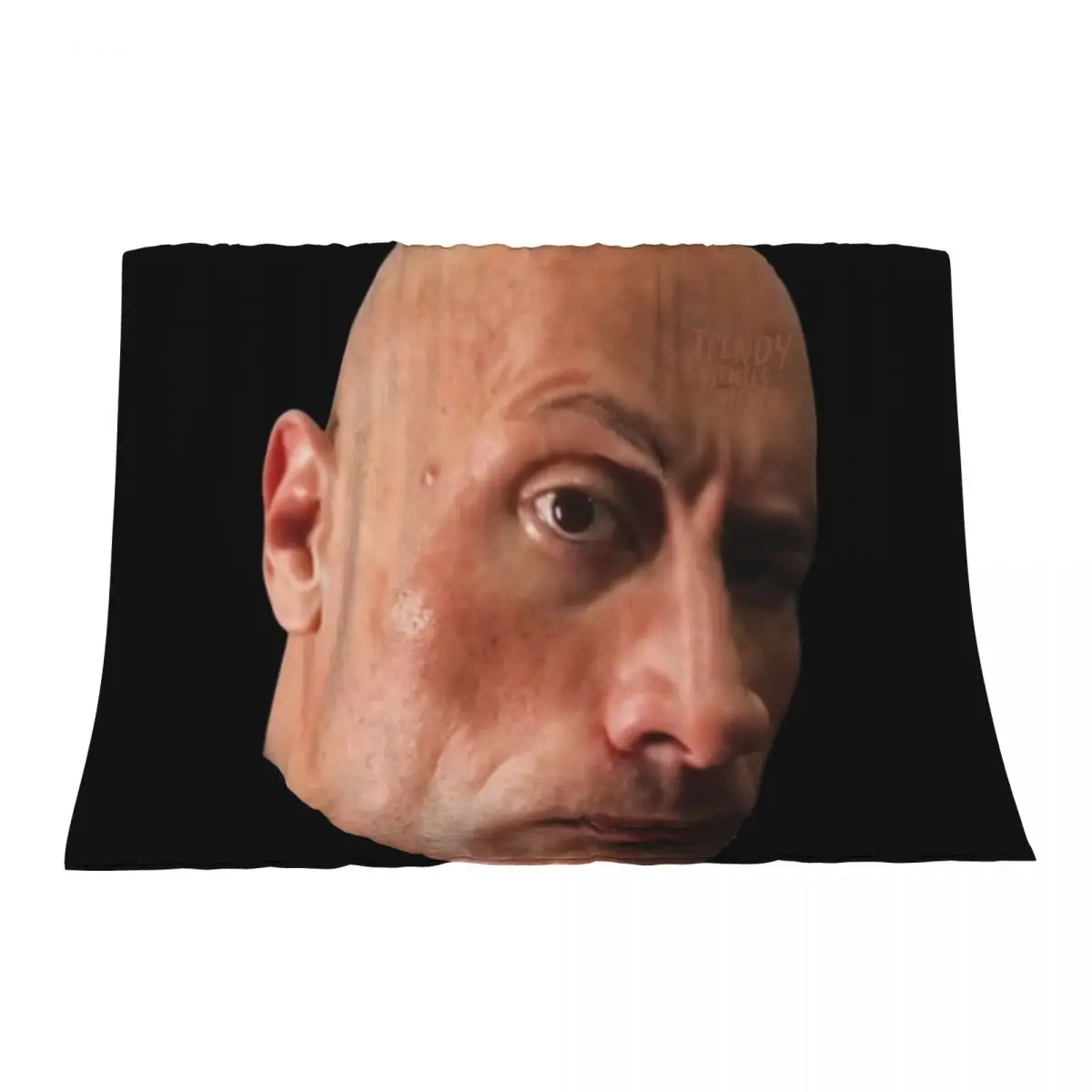 

The Rock Eyebrow Raise Face Meme Throw Blanket Hair Cute Vintage Hairy Blankets