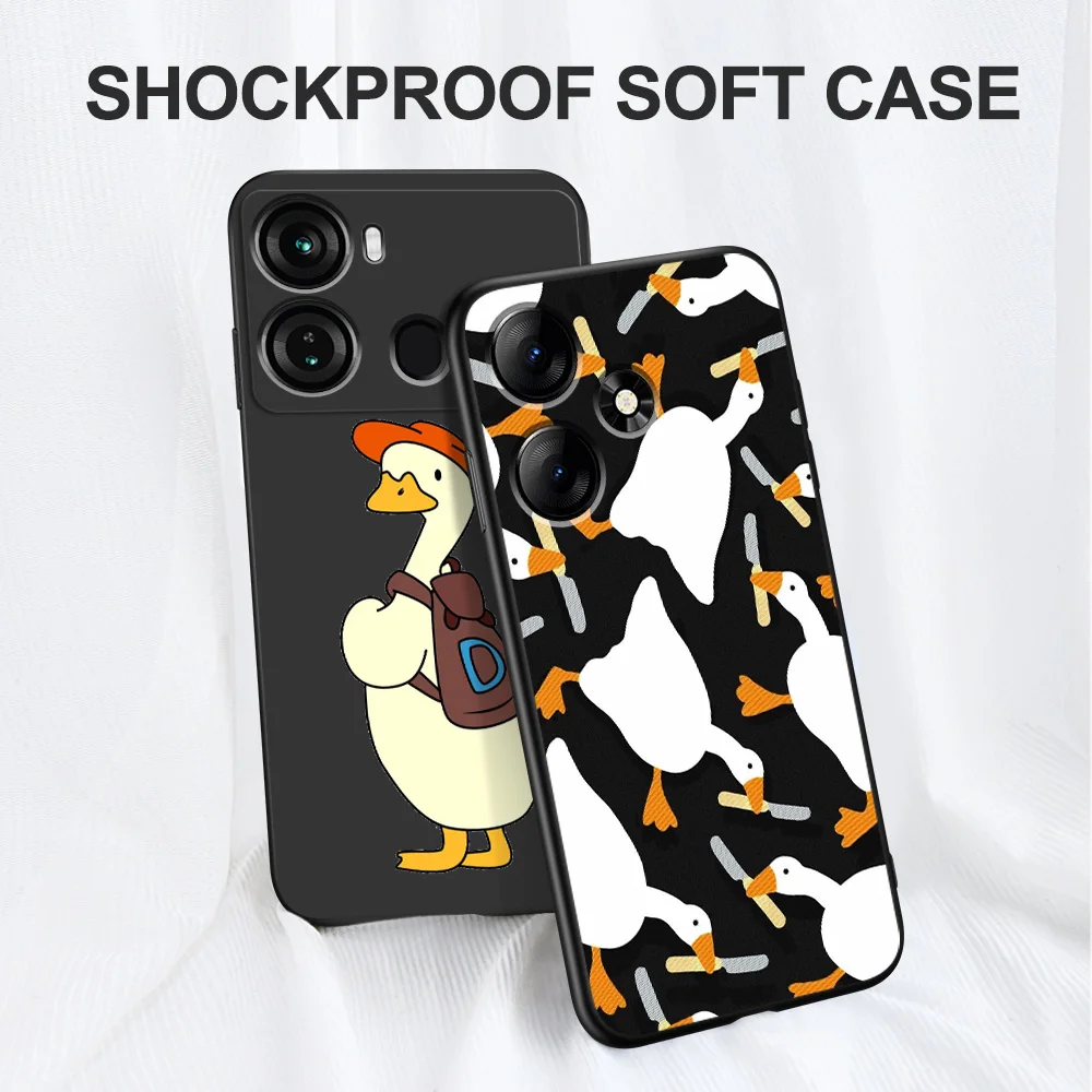 BLACK TPU CASE FOR TECNO SPARK GO 2023 2022 9 8 10 PRO 10C POP 7 6C POVA 4 NEO 2 5 COVER Funny Duck image 5