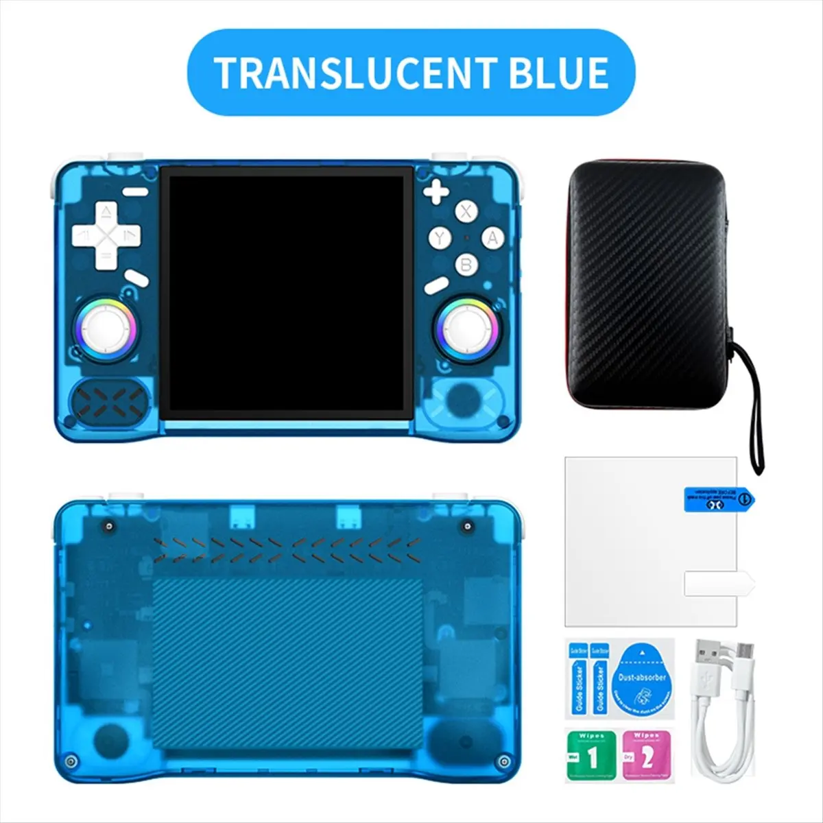 T493C-XF40H Retro Handheld Game Console 64G 4.0In IPS Screen Linux Supports WiFi RGB 3D Joystick Portable Pocket Game Player D H