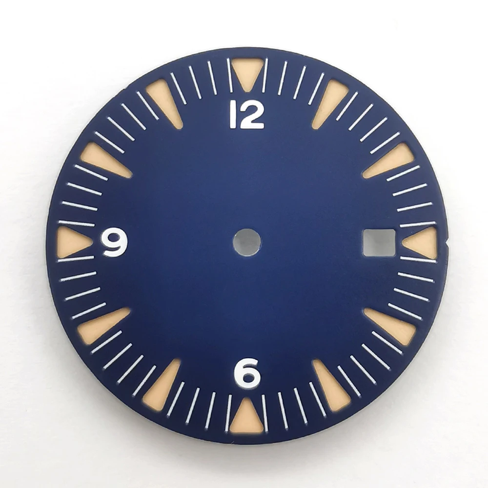 Esfera de reloj NH35 personalizada de 28,5mm, compatible con movimiento NH35 NH36, esferas de reloj de 28,5mm, piezas de esfera