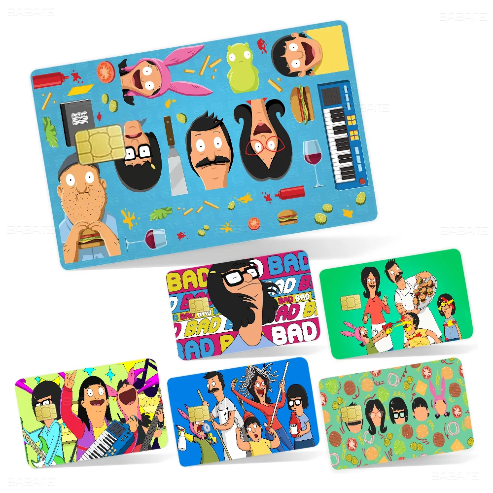 B-Bobs B-Burgers Anime Spend Or Save Funny Shell On Off Ultra Thin No Fade Sticker Skin Cover Film For Debit Credit Card