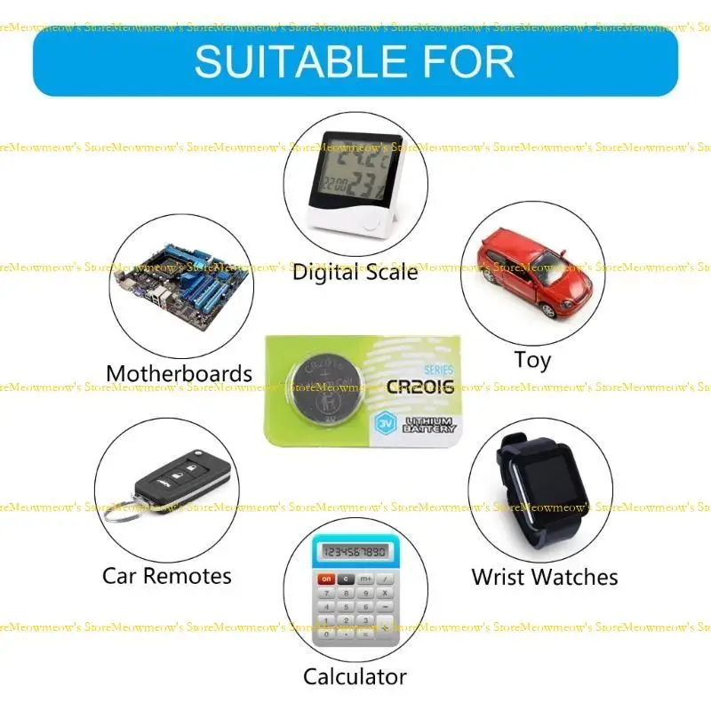 W91A 5/10Pieces CR2016 리튬 배터리 CR2016 리모컨 및 장난감 용 배터리