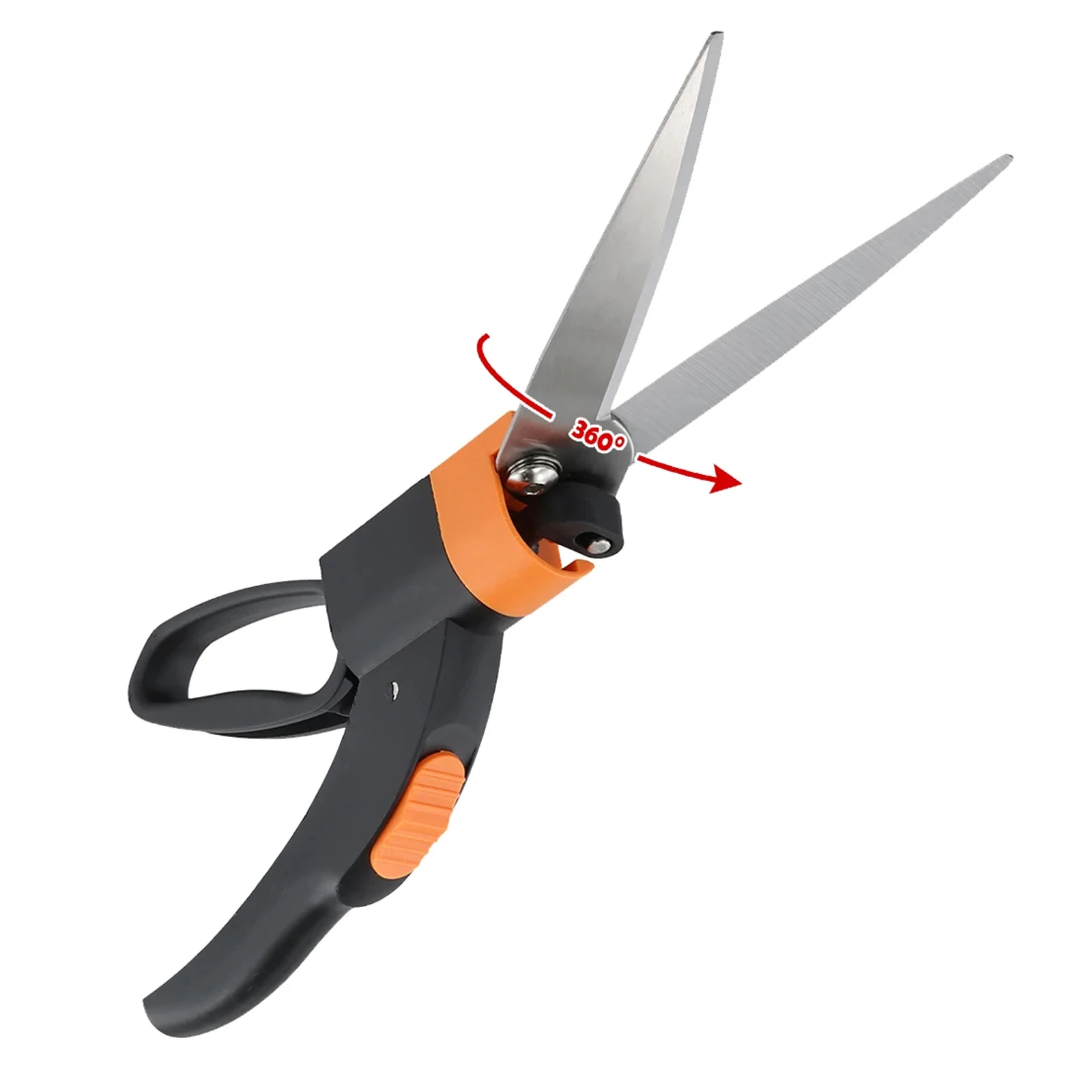 Grass Shears 360-Degree Swivel Blades Ultra-Sharp Grass Cutter Stainless Steel Blades Gardening Shears Plant Cutting Scissors