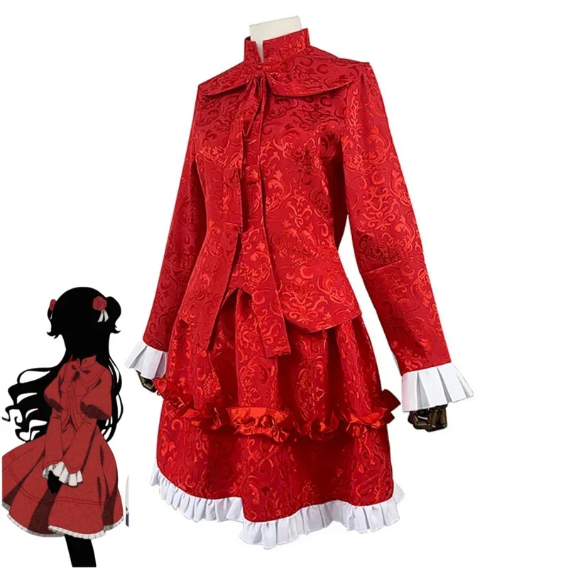 أنيمي الظلال البيت كيت الظل تأثيري حلي جميلة Kawaii لوليتا فستان أحمر قصير فستان يومي هالوين كرنفال حفلة البدلة