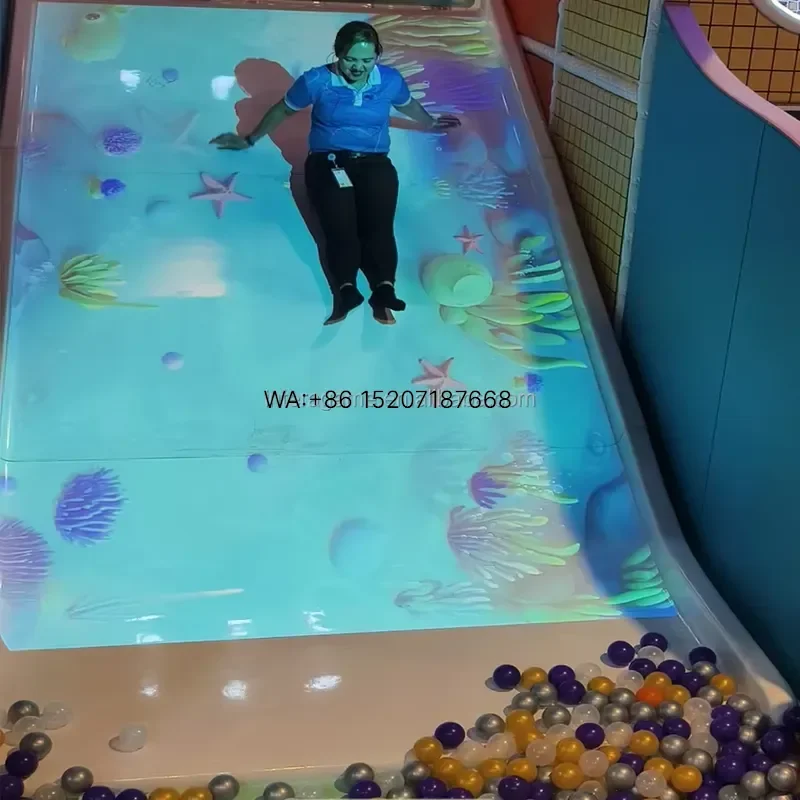 Wmwmnu Immersive Indoor Projection Interactive Slide Game Playground Equipment for Kids Activity Areas