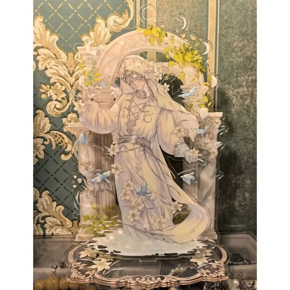 「Identity V」グッズ「傭兵預言者」アクリル製ダブルインサートスタンディングサイン自家製ファンメイドデスクトップデコレーション