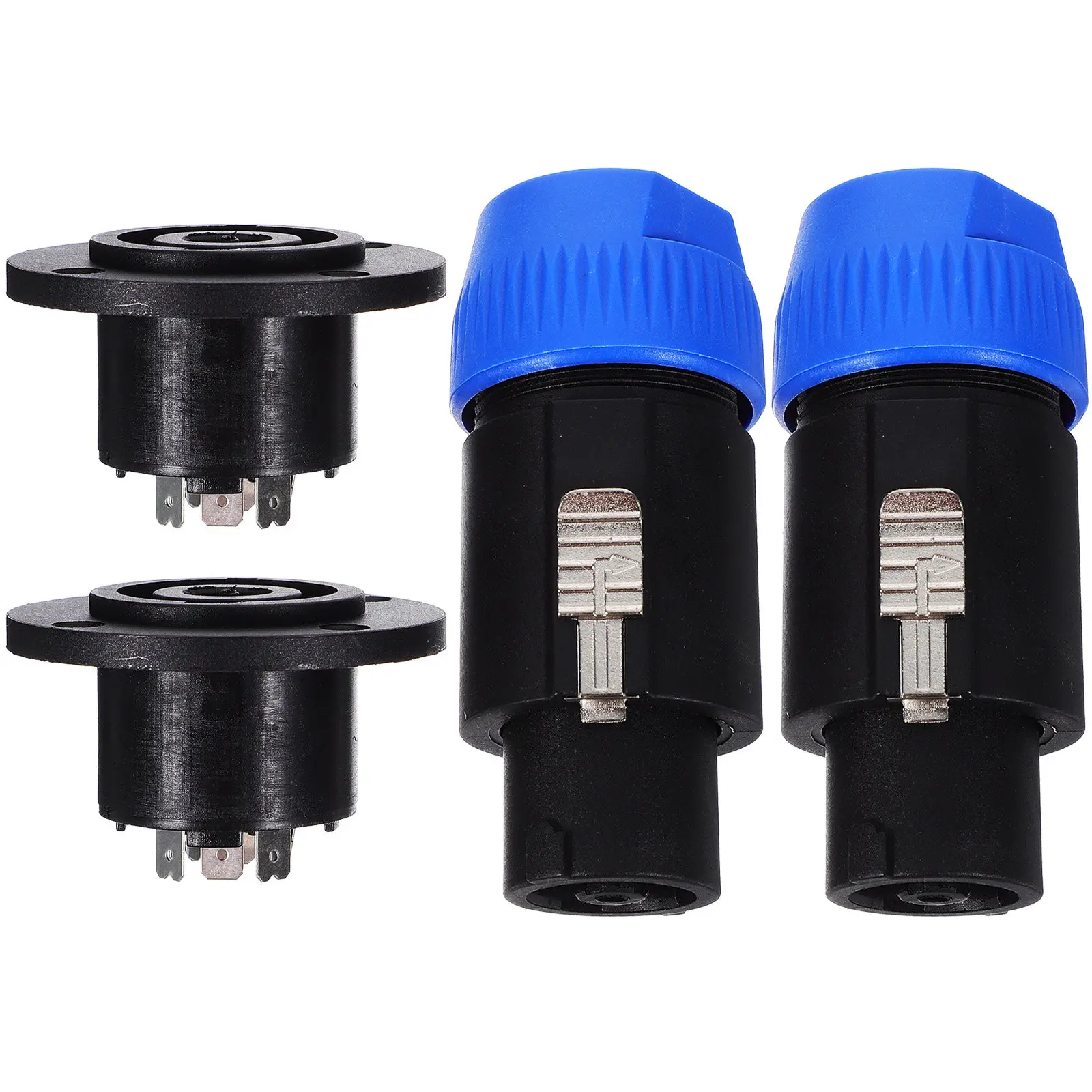 

Комплект из 8-контактных аудиоразъемов для динамиков, 8-контактный гнездовой разъем для панельного монтажа с фиксацией, для домашних студийных систем, нейлон, медь