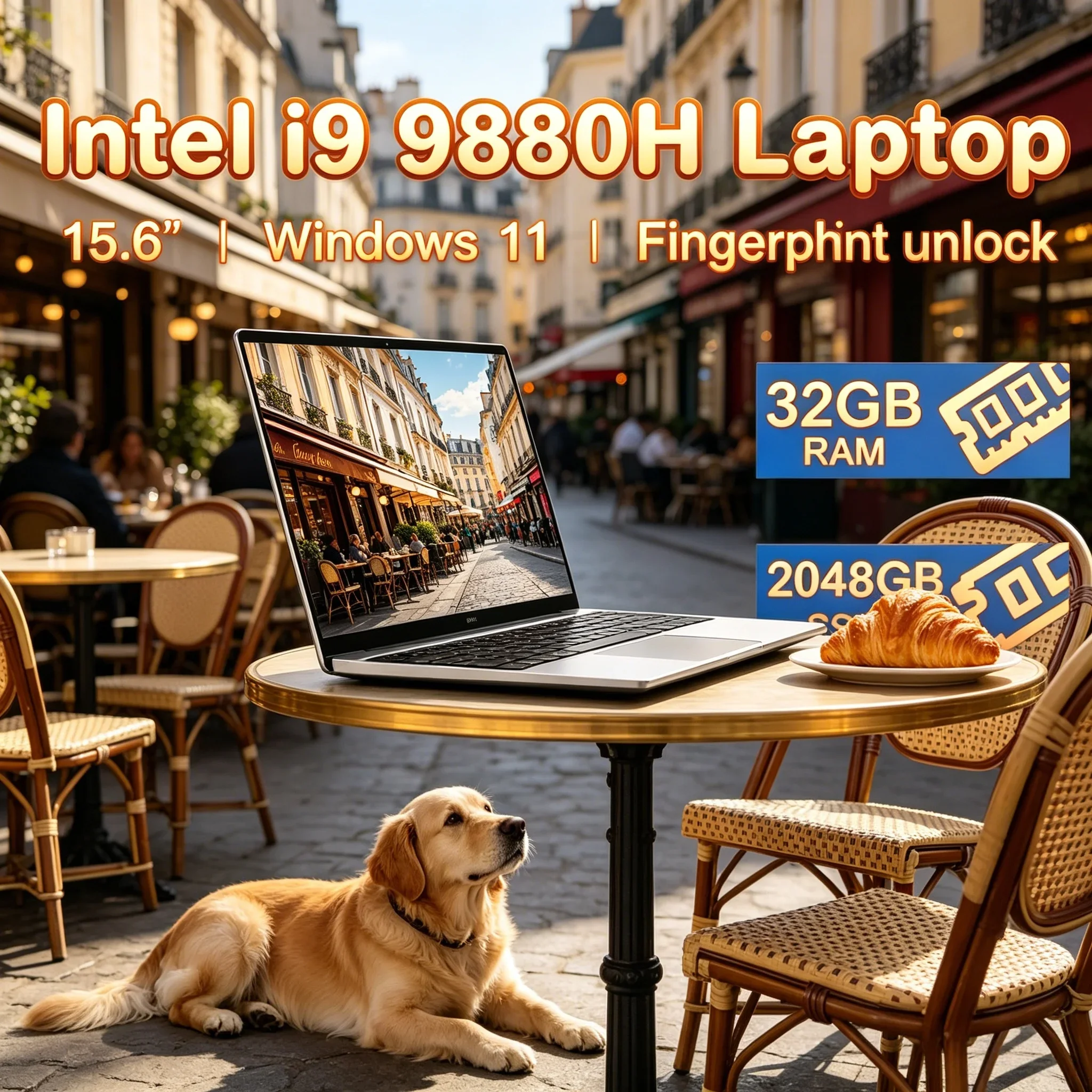 

1920*1080 Full HD Gaming Notebook PC Core I9 Processor 32GB RAM High Capacity Storage Slim Portable Student Home Office Laptop