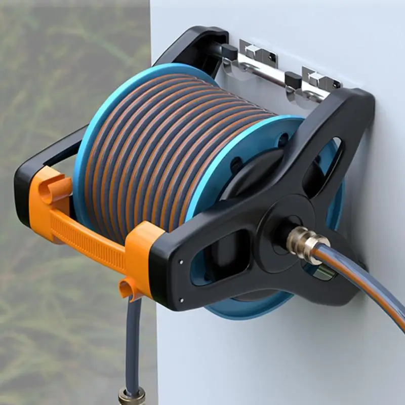 Galvanized Garden Hose Holder Wall Mount Sturdy Hose Reel Hangers Space Saving Storage For Outdoor Yard Use
