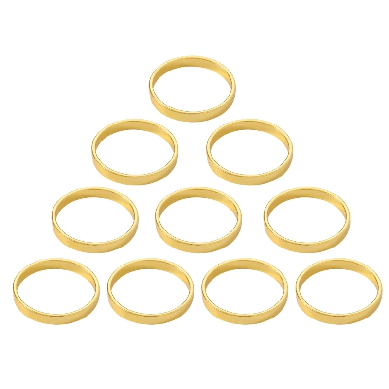 

Pack of 10 Elegant Gold Napkin Rings Decoration Elegant Gold Dinner Napkin Rings for Home and Restaurant Table