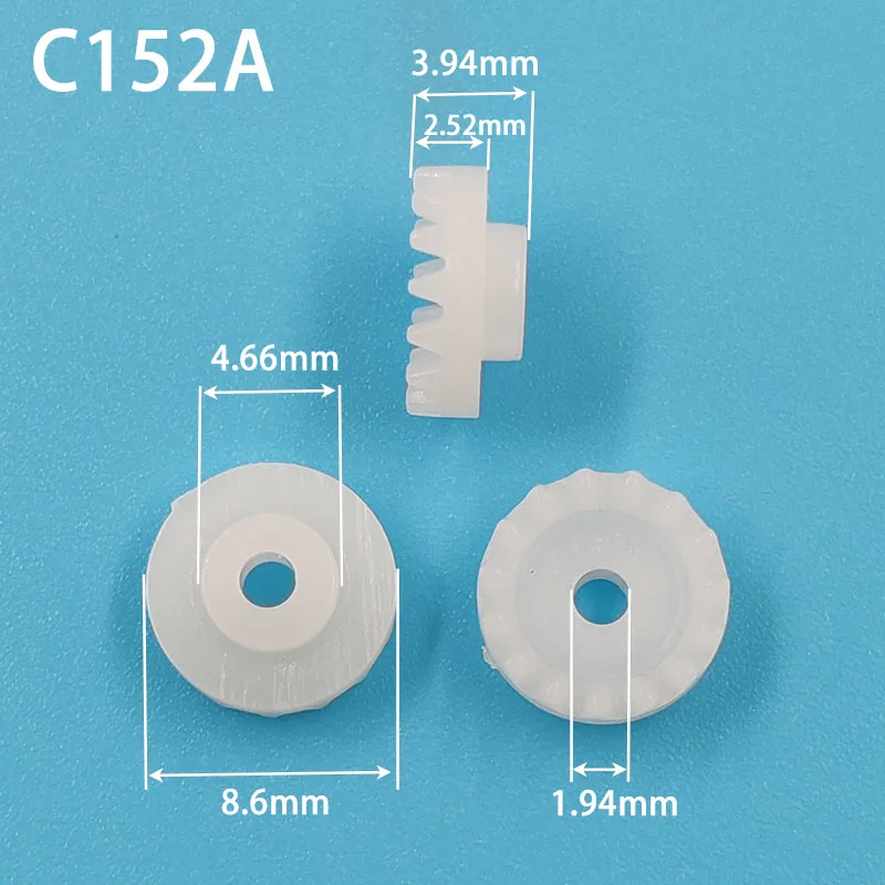 C152A 0.5M Plastic Crown Gear 15 Teeth Tight for 2mm Shaft Pinion Toy DIY Model Accessories