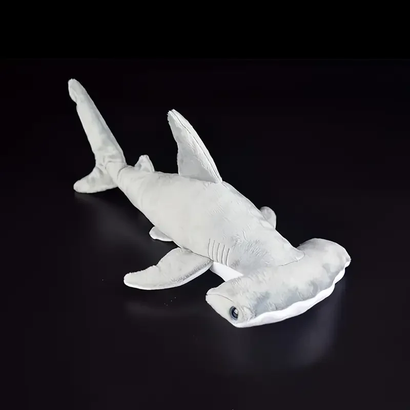 Lindo tiburón muñeco de peluche tiburón gris suave con vientre blanco almohada abrazable para niños y niñas regalos de cumpleaños y Navidad decoración del hogar
