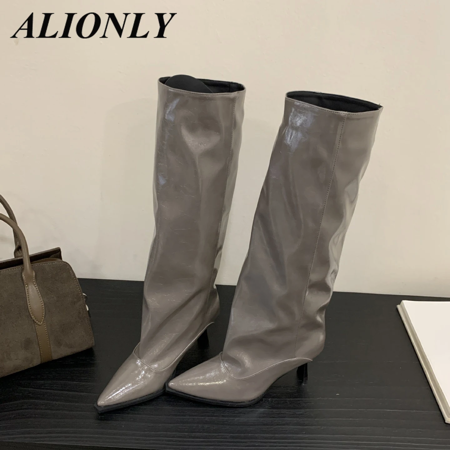 

Alionly 2026 New High Heels Women Over-the-Knee Boots Pointed Toe Strippers Ladies Shoes Pole Dancing Long Botas De Mujer