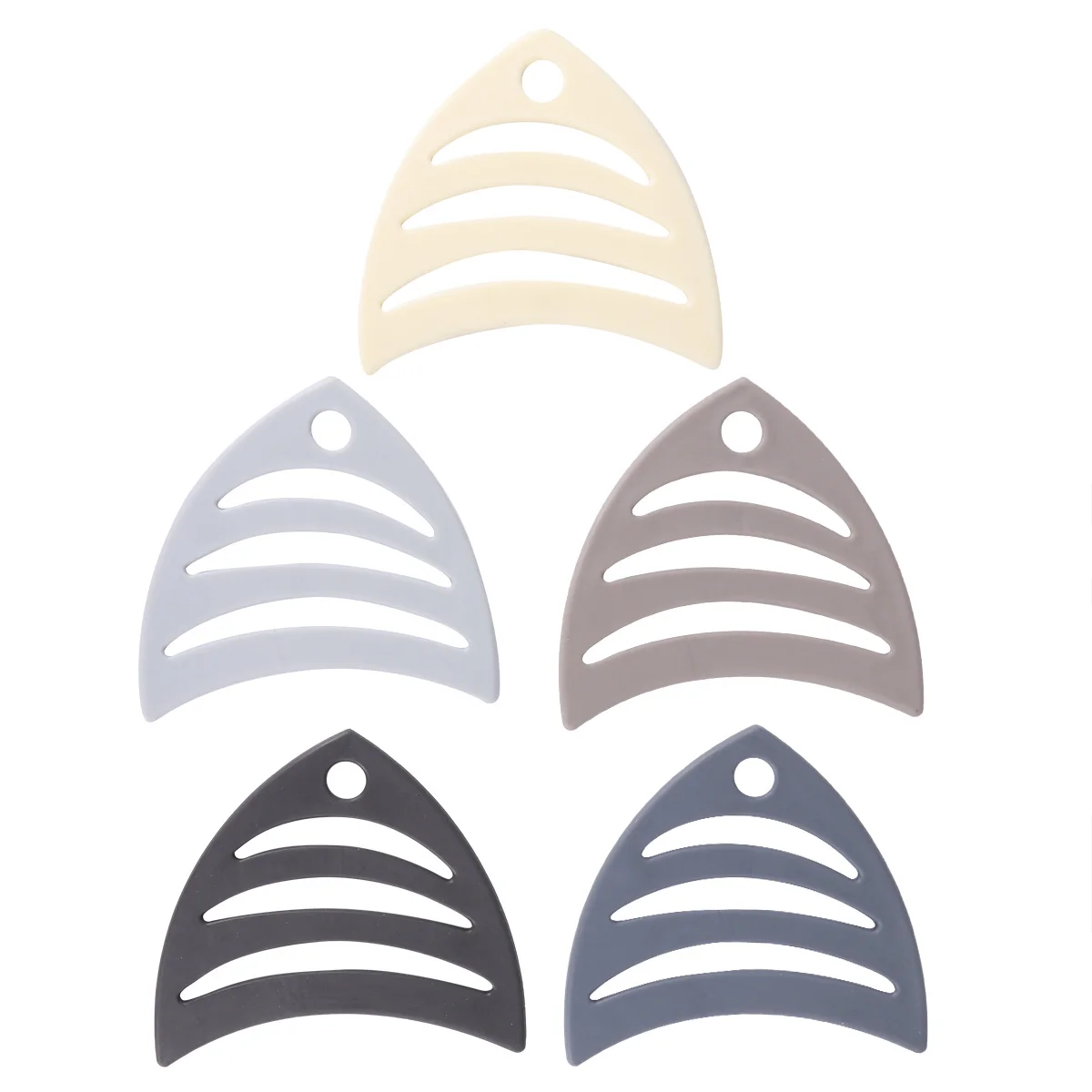 

5pcs Fish Shaped Cup Mat Non-Slip Heat Resistant Placemat Kitchen Accessory Decorative Table Mat For Home Hotel Office Easy