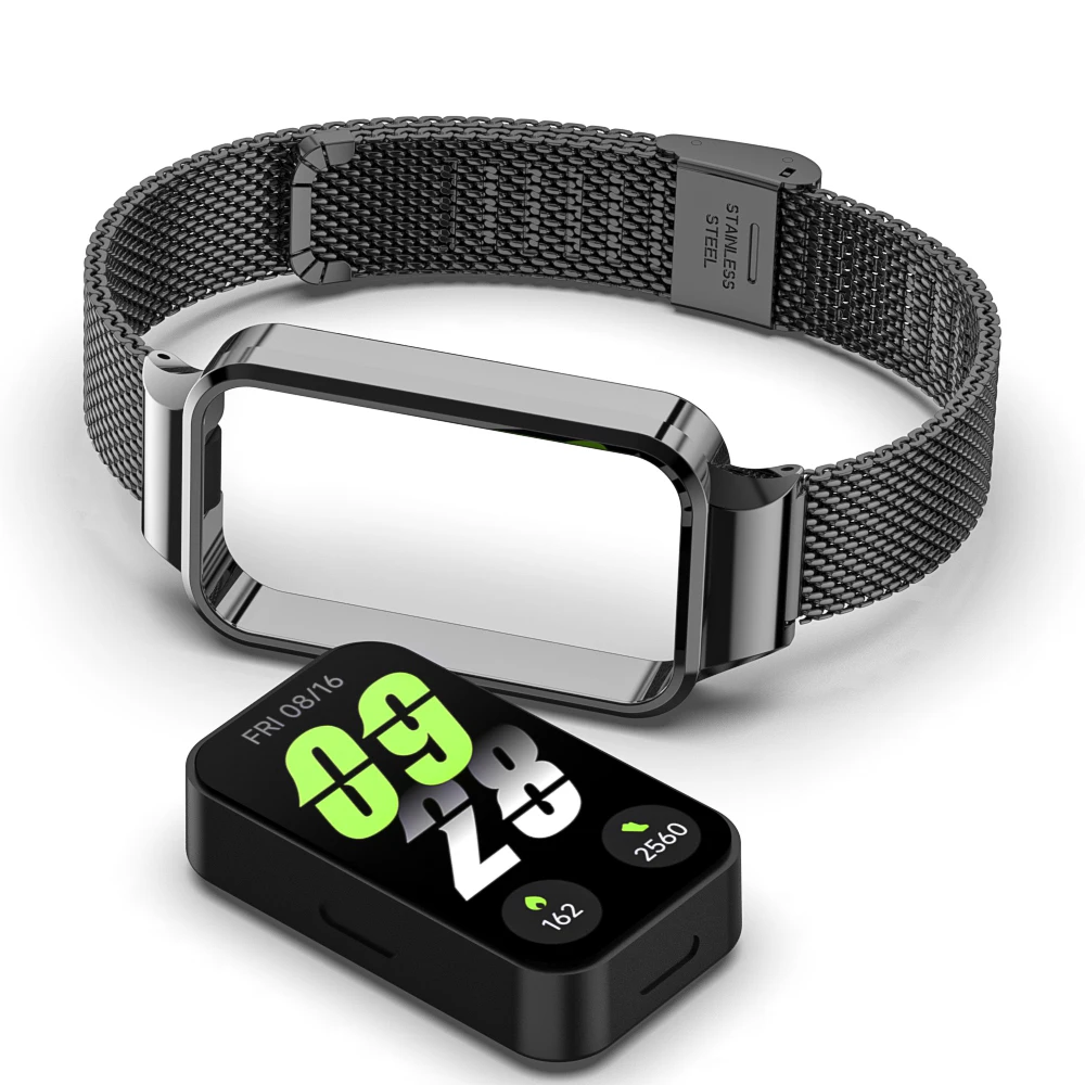 Gehäuse + Armband für Xiaomi Mi Band 9 Active Armband für Xiaomi Smart Band 9 Active Edelstahl-Metallarmband Mi Band 9 Active – Detail 15