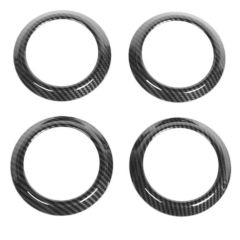 New-Air Vents Cover Trim Stickers Air Conditioning Vent Outlet Trim For Jeep Wrangler JK JKU 2007-2010 Carbon Fiber