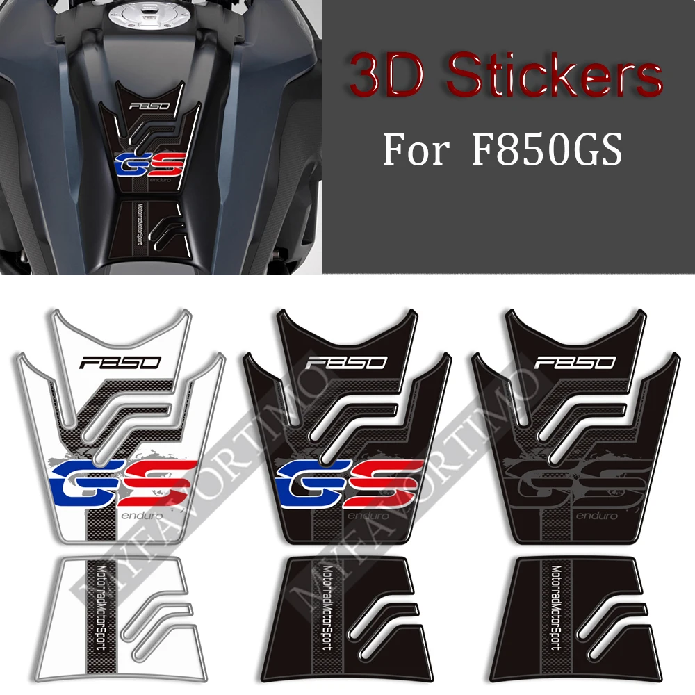 

Motorcycle Tank Pad Stickers Decals Protector Grips Gas Fuel Oil Kit Knee Trunk Luggage For BMW F850GS F850 F 850 GS