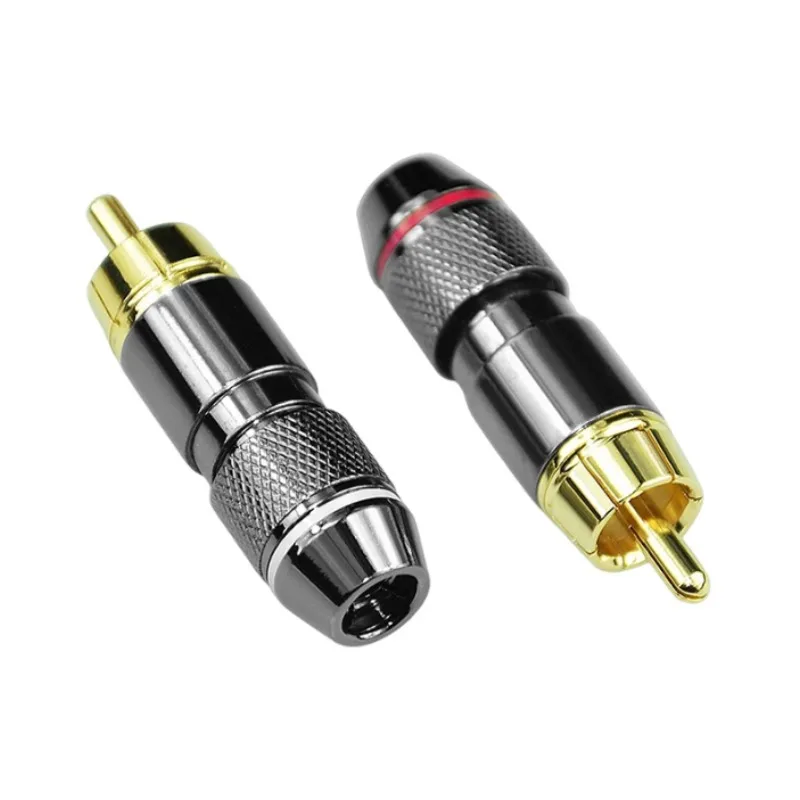 [2 قطعة] مرحبا نهاية RCA ذكر محول القابس الصوت فونو مطلية بالذهب لحام موصل Wv-hfr2in1