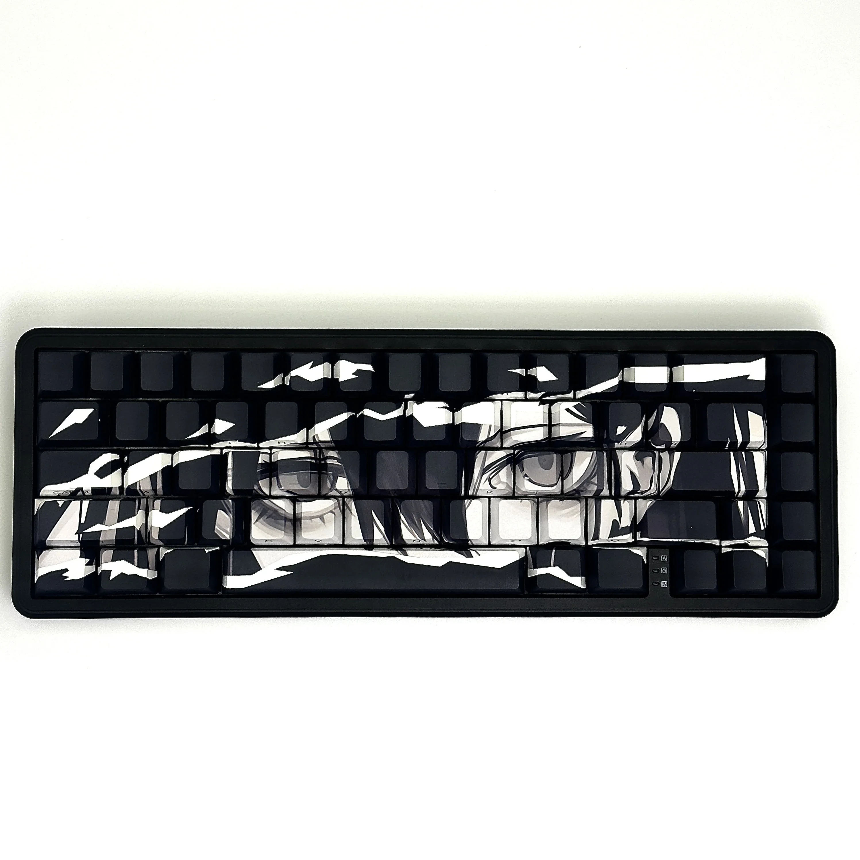 Anime Keycaps Purple Eye Theme Mechanical Keyboard 68Keys Pbt Cherry Profile Thermal Sublimation Keycaps Pc Keyboard Accessorie