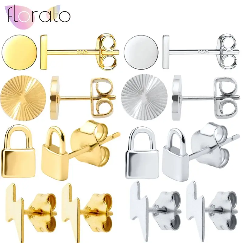 925 Sterling Silver Ear Needle Delicacy Multi-Style Stud Earrings For Women Temperament Versatile INS Mini Gold Earrings Jewelry