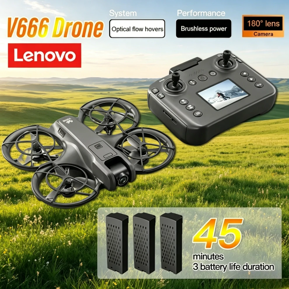 

Дрон Lenovo V666 MINI 8K профессиональный с Wi-Fi 5G, обходом препятствий, бесщеточным двигателем, удержанием высоты, режимом Headless, радиоуправляемый квадрокоптер-игрушка