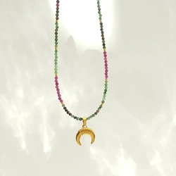 Lii Ji Natural Ruby Zosite Pendant Necklace Real 2-3mm Stone Handmade Bohe Fashion Classic Jewelry For Female Male