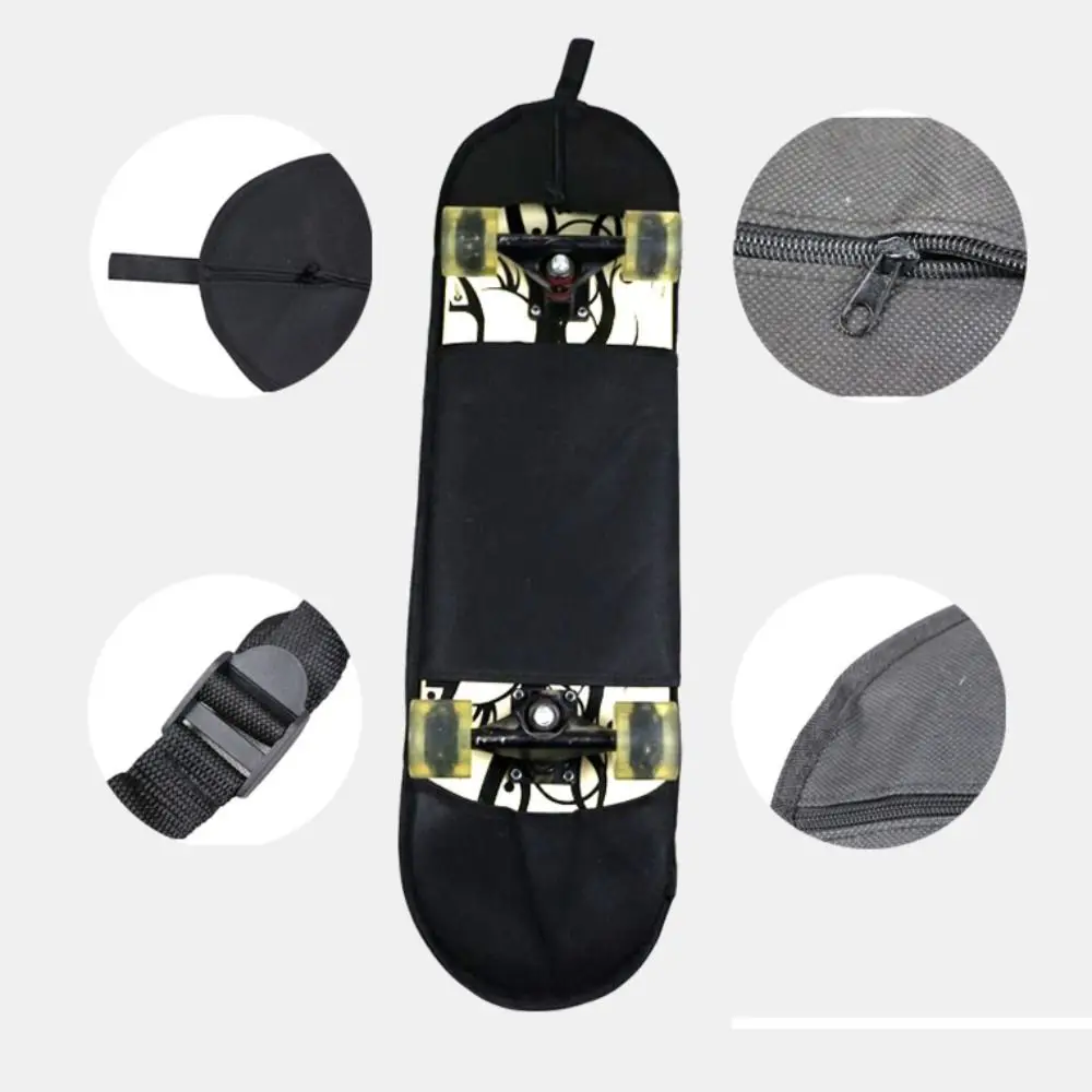 80Cm Skateboard Draagtas Rits Grote Capaciteit Crossbody Tas Verstelbare Gesp Opvouwbare Skateboard Rugzak Universeel