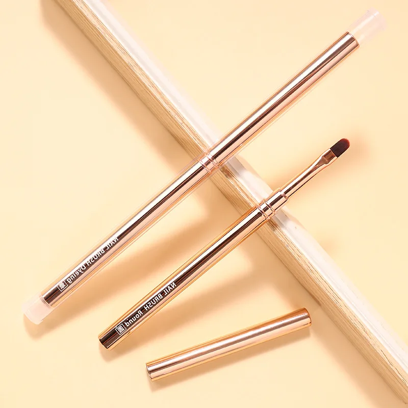 1/12개 골드 네일 아트 브러쉬 다이아몬드 그라데이션 네일 브러쉬 라인 페인팅 브러쉬 네일 크리스탈 아크릴 라이너 드로잉 펜