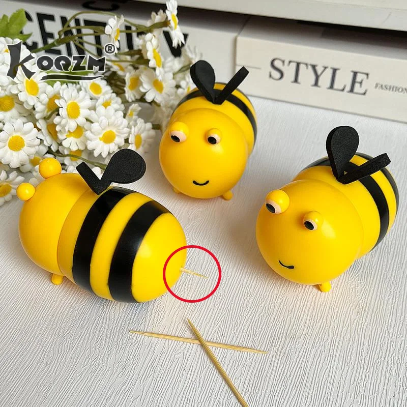 Bee Toothpick Dispenser Household Toothpick Holder Creative Decor Cute Toothpick Organizer Table Decoration And Accessories