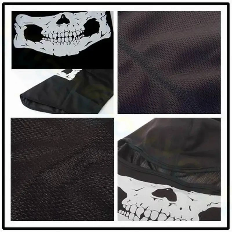 Balaclava Motorcycle Full Face Mask Skull Print Motorbike Full Face Mask Windproof Skiing Head Neck Warmer Bicycle Helmet Liner view 3