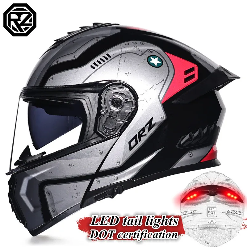 orz motorcycle helmet capacete casco talla m Mainland China Bluetooth Helmets Unisex Flip Up Helmet DOT certification