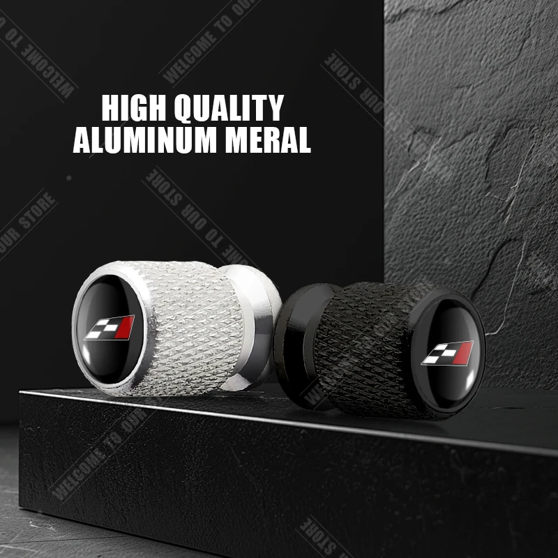 Car CNC Aluminum Race Flag Emblem For Seat Leon Ateca Ibiza Toledo Cordoba Born Cupra 4pcs Tire Valve Air Port Stem Cover Caps