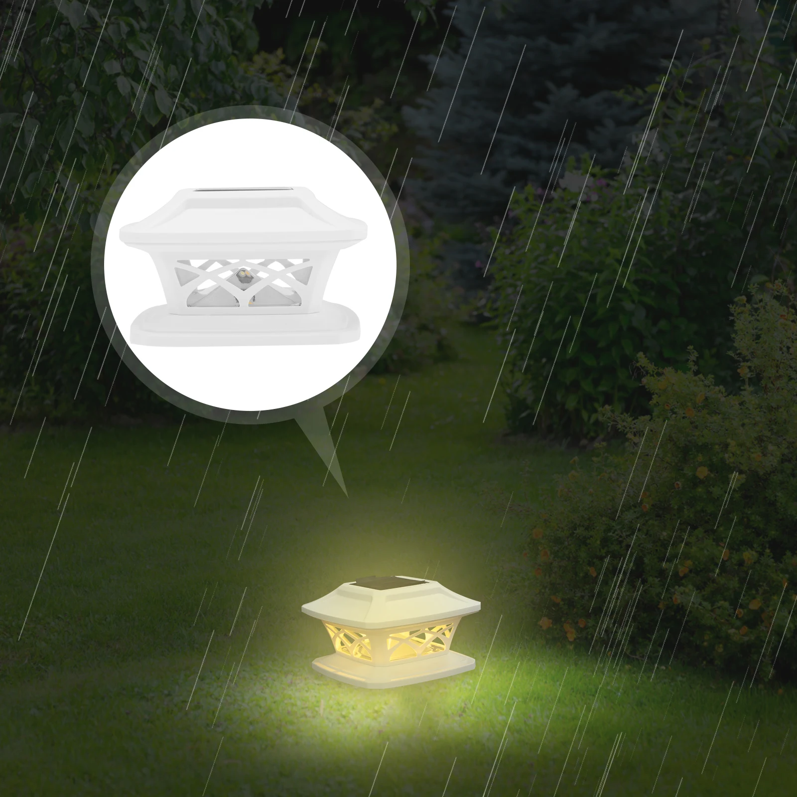 

Post Beautiful Design for Outdoor Garden White Fence Yard Solar Fence Post Lights Deck Light Garden Decor Outdoor Decor Solar
