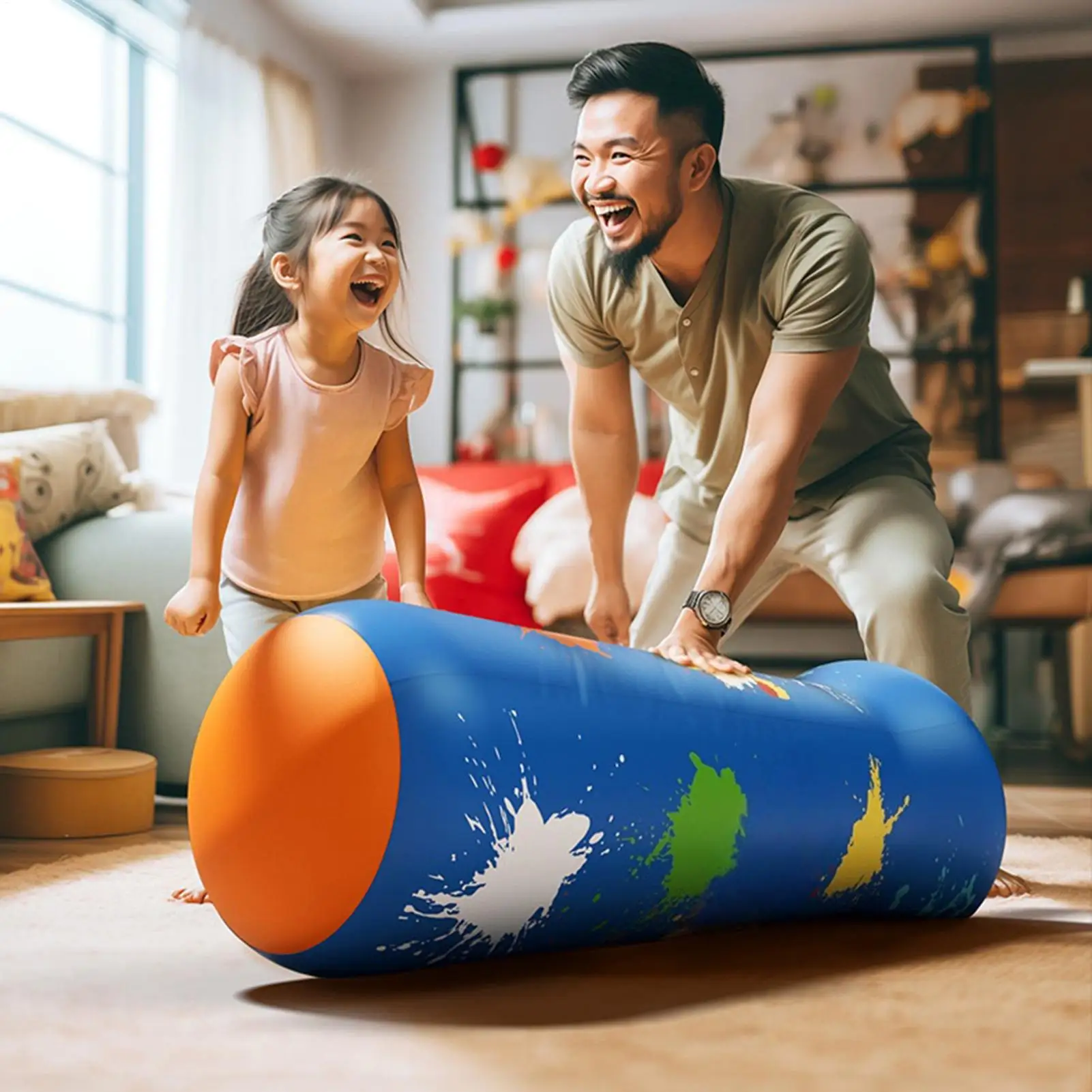 Kids Punching Bag Inflatable Workout Sports Toys Includes Gloves Pump Bounce-Back Punching Bag For Karate Indoor Outdoor Home