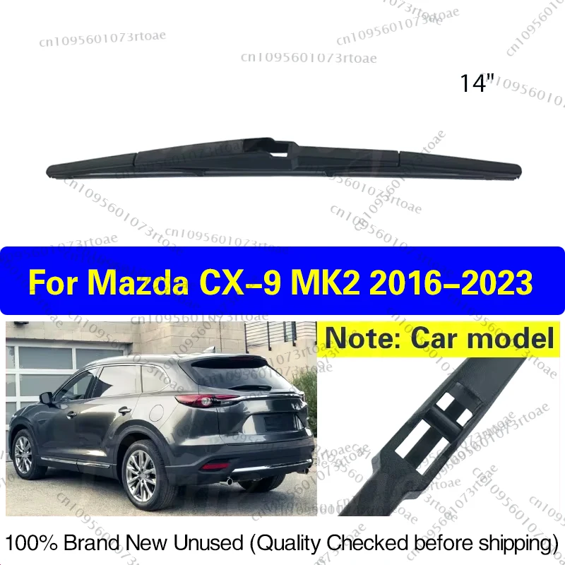 

Car Wiper Blade Rear Back Window Windscreen Windshield Wipers For Mazda CX-9 CX9 MK2 2016 - 2023 Auto Accessories 14"