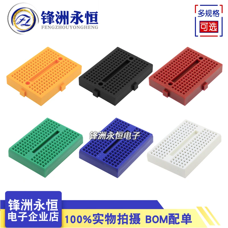 Kit de mini placa de ensaio de 6 peças com 170 pontos de amarração - placa de pão PCB protótipo SYB-170 sem solda para Arduino, Raspberry Pi e mais