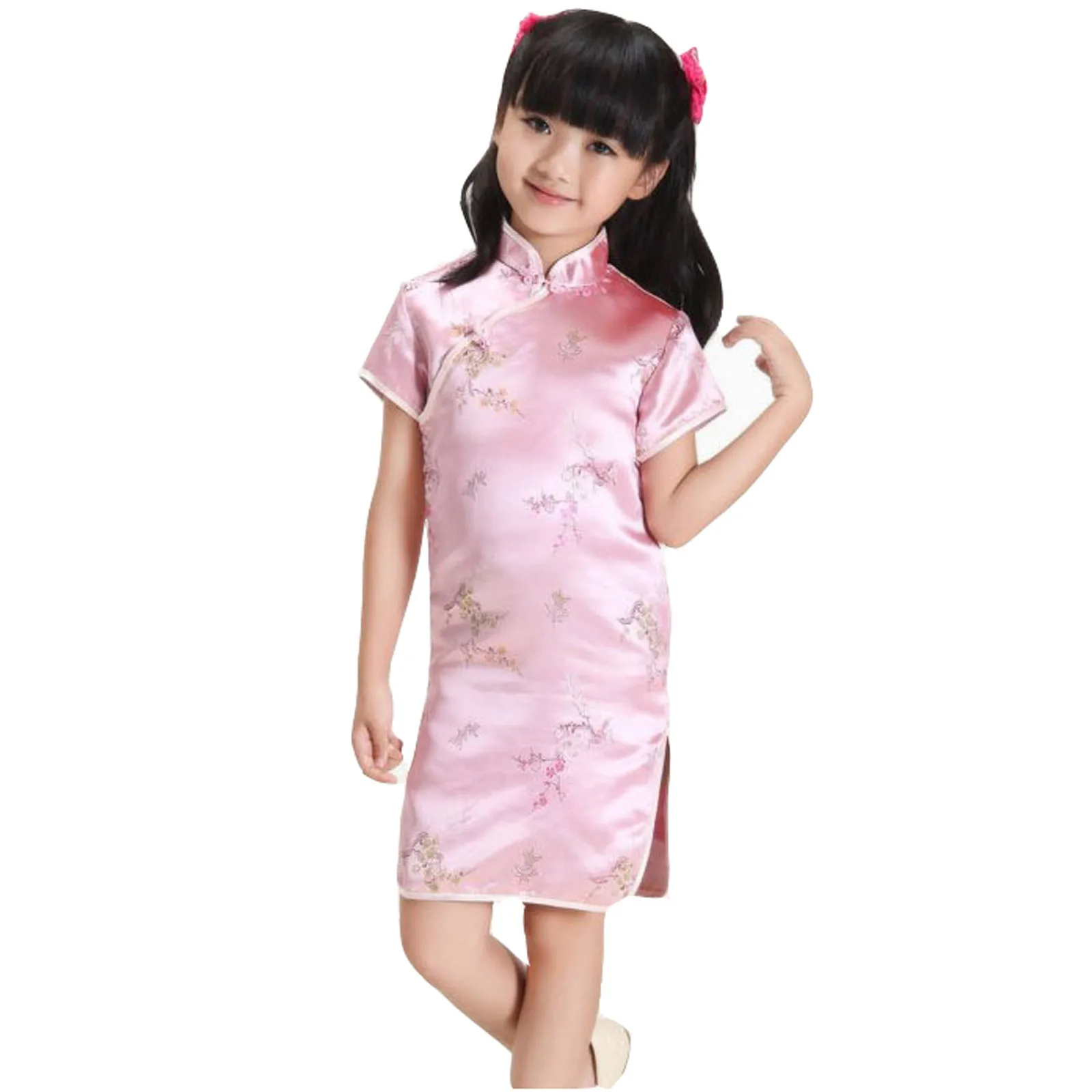 Qipao Girl Dress Chi-Pao Cheongsam New Year Gift Children Clothes Kids Dresses Girls Summer Clothing Wedding Princess Dress