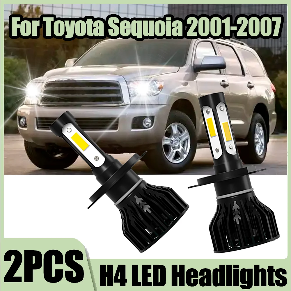 

2PCS 6000K Turbo Auto Lamps Canbus No error 20000LM H4 LED Headlight High Low Beam Car Lights 120W For Toyota Sequoia 2001-2007