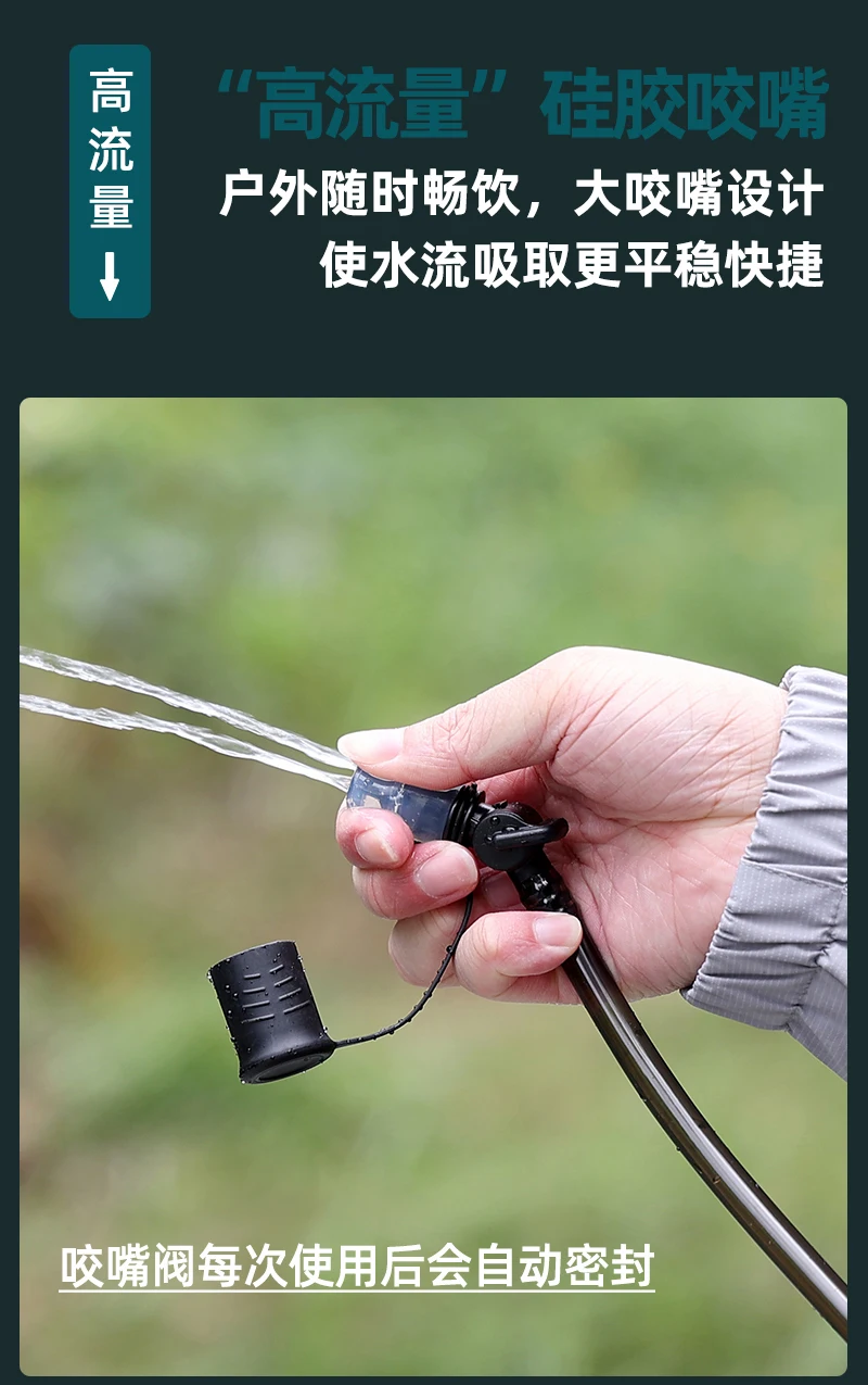 2L Hydration Bladder BPA-Free Leak Proof Durable Water Reservoir for Cycling,Hiking,Running,Climbing,Biking TPU Material
