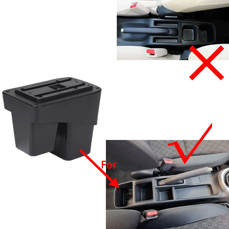 For Honda Fit Armrest For Honda Jazz Fit Car Armrest box 2015 2016 2017 2018 2019 2020 Retrofit parts Interior Storage box